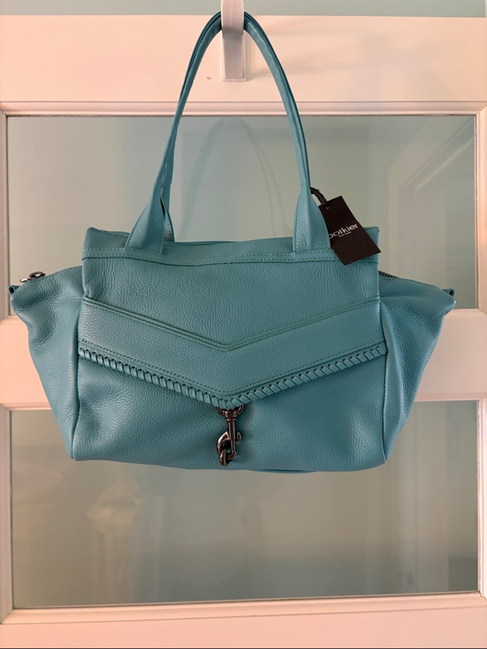 Botkier Turquoise Leather Tote Bag….NWOT